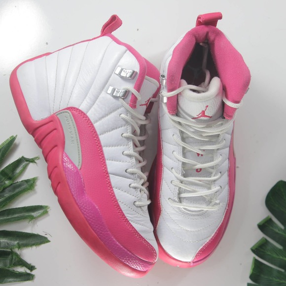Jordan Shoes - Nike Air Jordan 12 Pink White Women's Sneakers 003110 sz 5youth/6.5womens